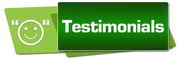 Testimonianze Testo Scritto Sfondo Verde — Foto Stock