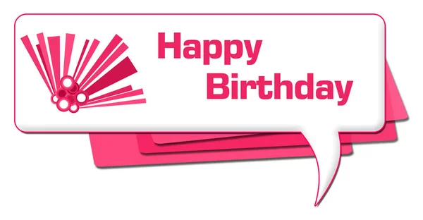 Happy Birthday Text Written Pink Background — Stock Photo, Image