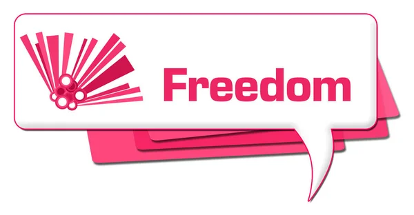 Κείμενο Ελευθερίας Γραμμένο Ροζ Φόντο — Φωτογραφία Αρχείου