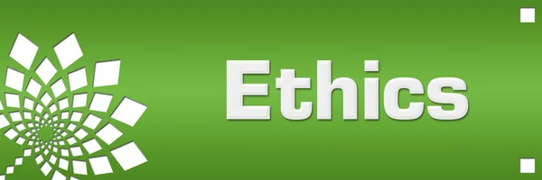 Ethics Text Written Green Background — Stock Photo, Image