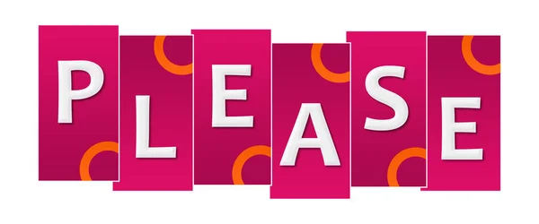 Please Text Written Pink Orange Background — Stock Photo, Image