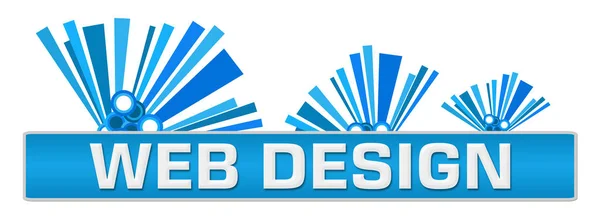 Tekst Web Design Napisany Niebieskim Tle — Zdjęcie stockowe