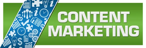 Contenuti Immagine Concetto Marketing Con Testo Simboli Correlati — Foto Stock