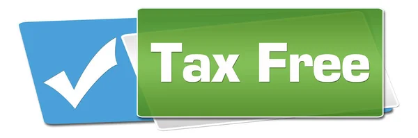 Belastingvrije Tekst Geschreven Groen Blauwe Achtergrond — Stockfoto