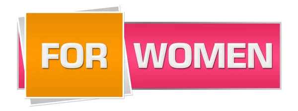 Voor Vrouwen Tekst Geschreven Roze Oranje Achtergrond — Stockfoto