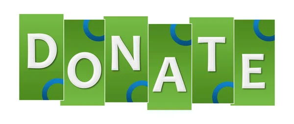 Donate Text Written Green Blue Background — Stock Photo, Image