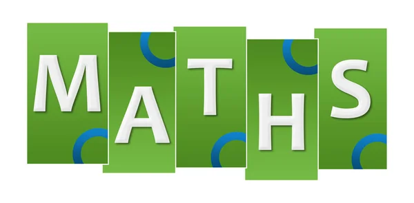 Matematik Text Alfabet Skrivet Över Blå Grön Bakgrund — Stockfoto