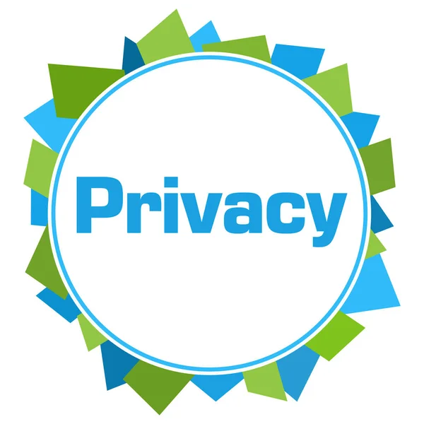 Privacy Tekst Geschreven Blauw Groene Achtergrond — Stockfoto