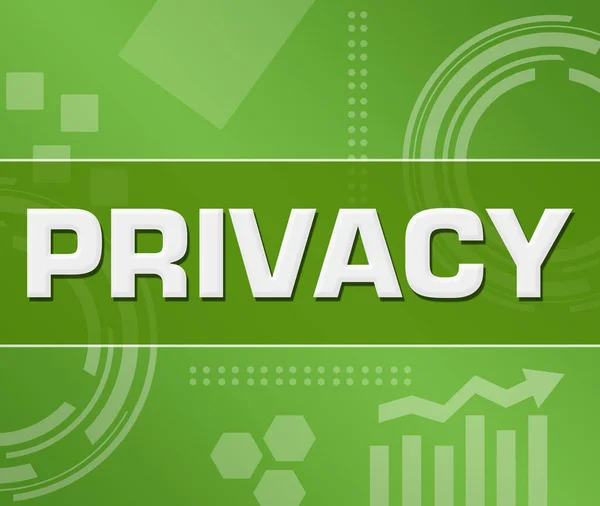 Privacy Tekst Geschreven Groene Achtergrond — Stockfoto