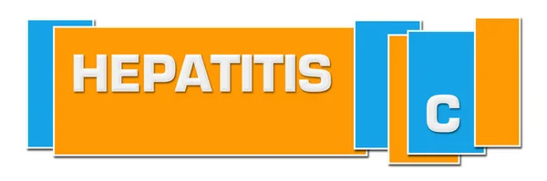 Hepatitis Texto Escrito Sobre Fondo Naranja Azul — Foto de Stock