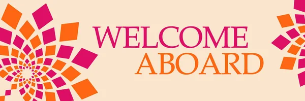 Welcome Text Written Pink Orange Background — Stock Photo, Image