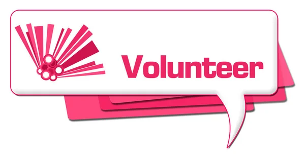 Volunteer Text Written Pink Background — Stock Photo, Image