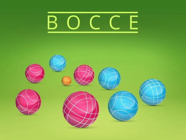 Sada míčků hrát bocce a petanque. Vektorové ilustrace. — Stockový vektor