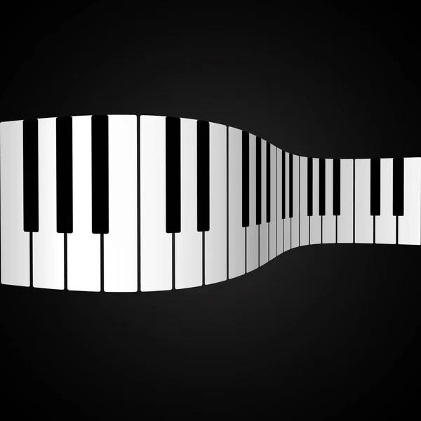 Teclas de piano forma de onda. Ilustración vectorial — Archivo Imágenes Vectoriales