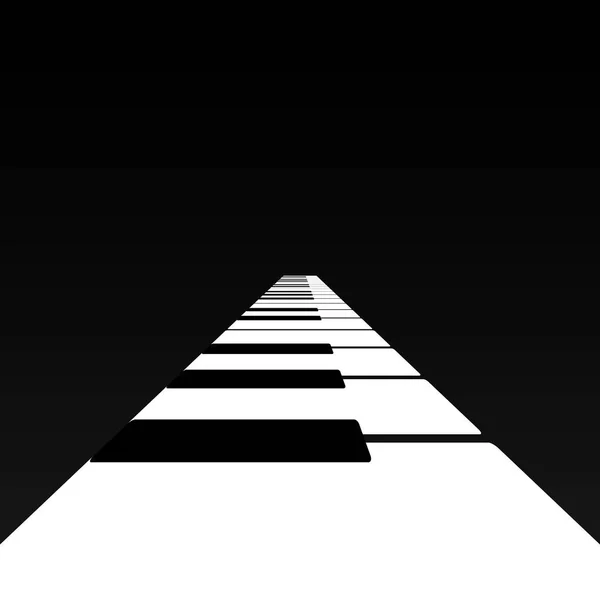 The path of the piano keys. Vector illustration — Stock Vector