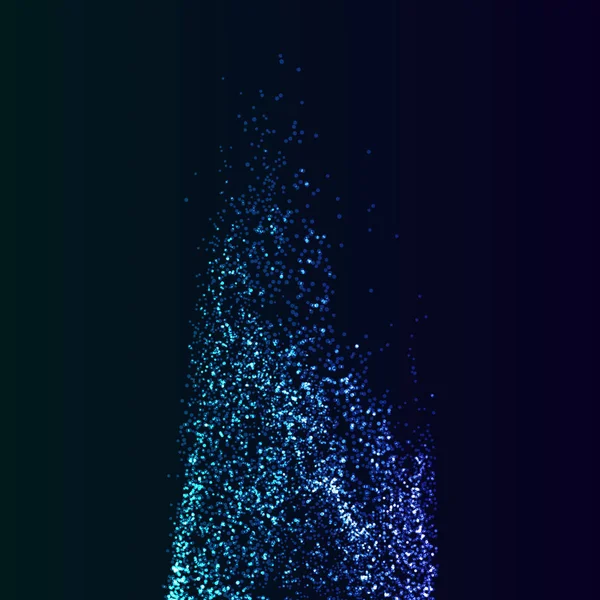 Schizzi d'acqua o polvere. Bio luminescenza. Illuminazione del plancton. Molte particelle luminose. Particelle astratte forma galleggiante . — Vettoriale Stock