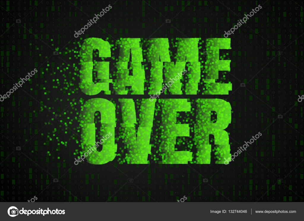 Fim De Jogo O Texto Na Tela De Vídeo Game Ilustração Do Vetor De