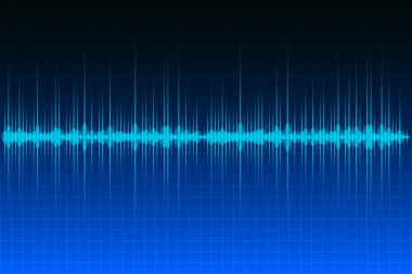 Ses dalgası. Spektrum analizi. Müzik ekolayzer. Genlik modülasyonu. Soyut vektör çizim.