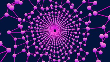 Soyut kafes tüp molekülleri yapılmış. Vektör çizim