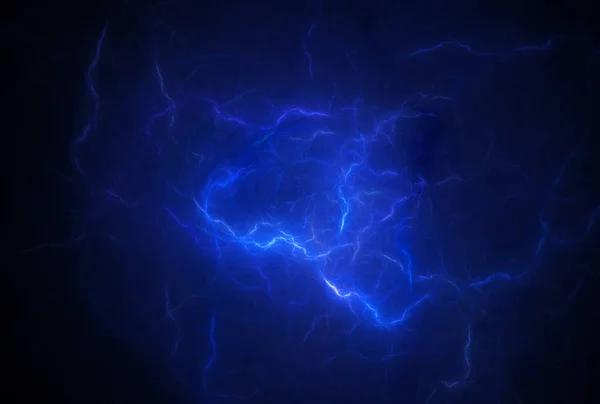 Lightning bakgrund. Blue storm — Stockfoto
