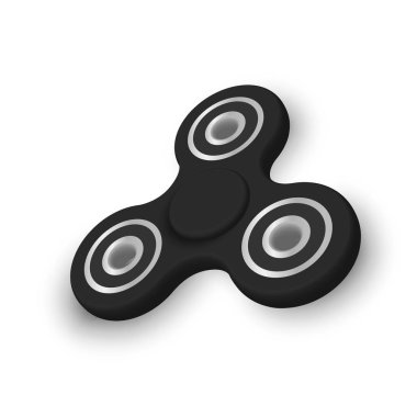 El spinner. Stres parmak için bir oyuncak. Beyaz bir arka plan üzerinde izole vektör çizim.