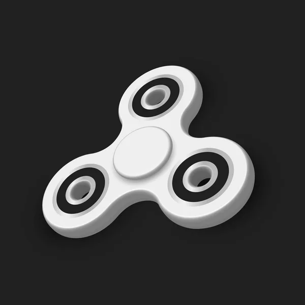 Handspinner. ein Spielzeug für Finger aus Stress. Vektor-Illustration isoliert auf dunklem Hintergrund. — Stockvektor