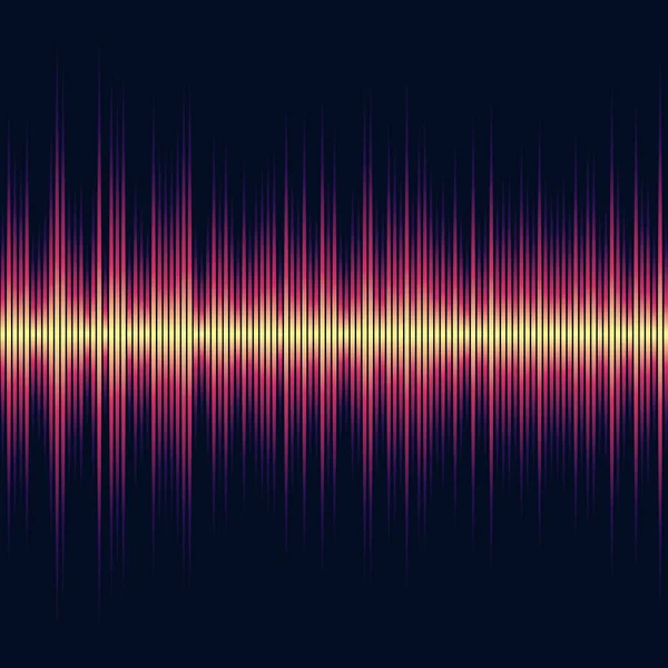 Brillante ecualizador de música brillante. Ondas abstractas extraterrestres . — Archivo Imágenes Vectoriales