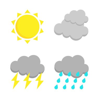 Weather simge seti. vektör