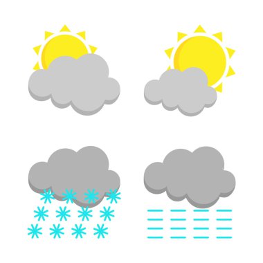Weather simge seti. vektör