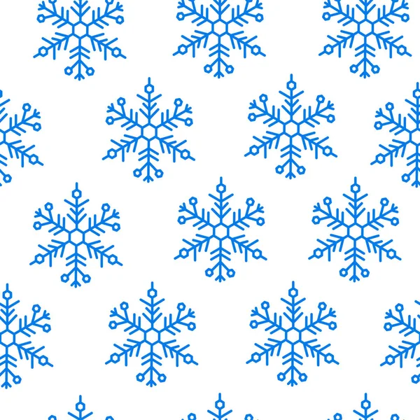 Flocon de neige Noël modèle sans couture — Image vectorielle