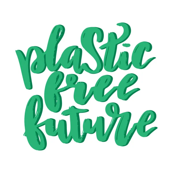Plastic gratis toekomstige belettering kaart.Plastic gratis offerte. — Stockvector