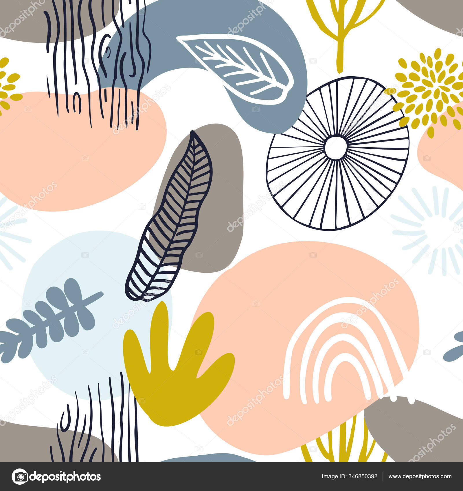 pics Organic Shapes In Nature https depositphotos com 346850392 stock illustration abstract pattern organic shapes pastel html