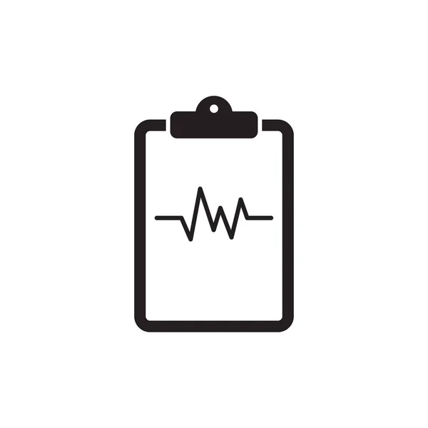 Lifeline Heartbeats Clipboard Vector Icon Simple Element Illustration Lifeline Heartbeats — Stock Vector