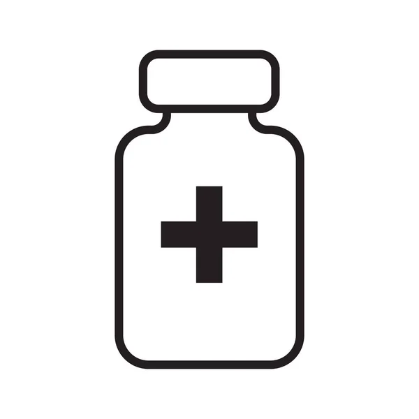 Icona Della Bottiglia Della Medicina Illustrazione Vettoriale — Vettoriale Stock