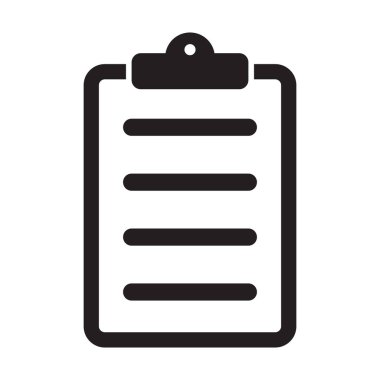 Pano, kontrol listesi, görev simgesi, stok vektör çizimi düz tasarım