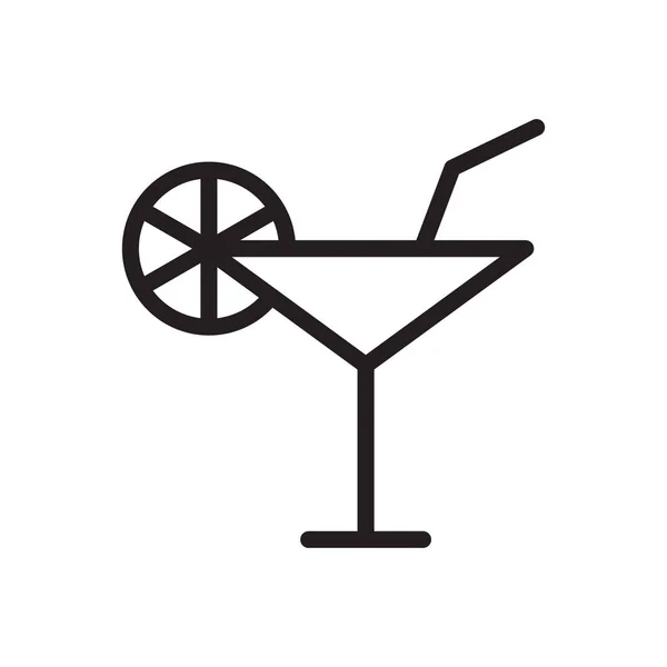 Cocktail Vector Pictogram Pictogram Van Drank — Stockvector