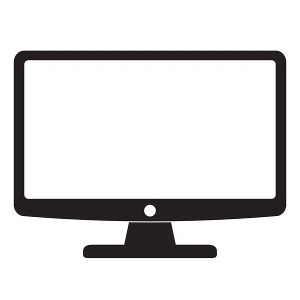 Computador Monitor Ícone Tela Isolado — Vetor de Stock