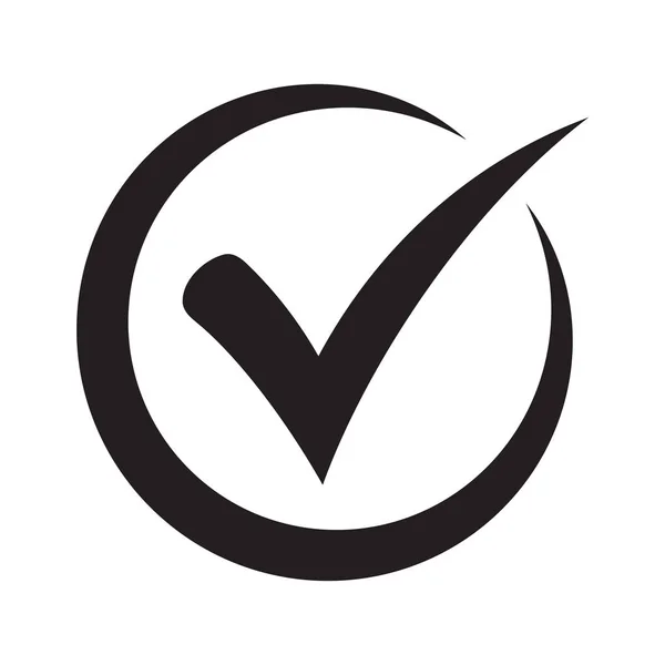 Marque Símbolo Del Vector Del Icono Marca Verificación Aislada Sobre — Archivo Imágenes Vectoriales