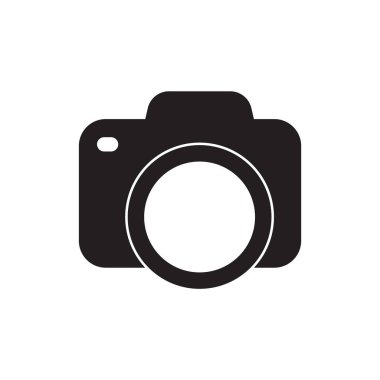 Fotoğraf kamerası vektör simgesi izole edildi