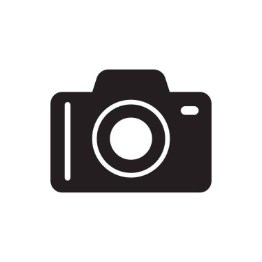 Fotoğraf kamerası vektör simgesi izole edildi