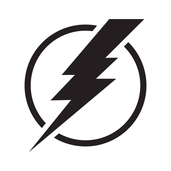 Relâmpago Elemento Design Logotipo Vetor Energia Elétrica Conceito Símbolo Eletricidade —  Vetores de Stock