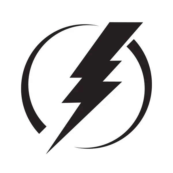 Rayo Elemento Diseño Del Logotipo Del Vector Energía Eléctrica Concepto — Vector de stock