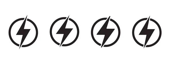 Lightning Electric Power Vector Logo Design Element Energy Thunder Electricity — Stock Vector