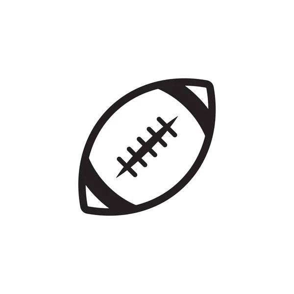 American Football Bal Vector Pictogram Geïsoleerd — Stockvector