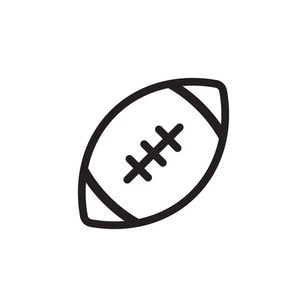 American Football Bal Vector Pictogram Geïsoleerd — Stockvector