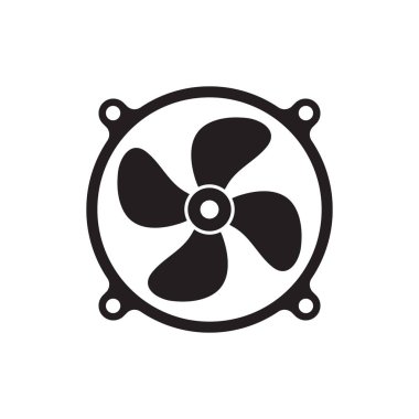Soğutma fan simgesi vektörü izole edildi