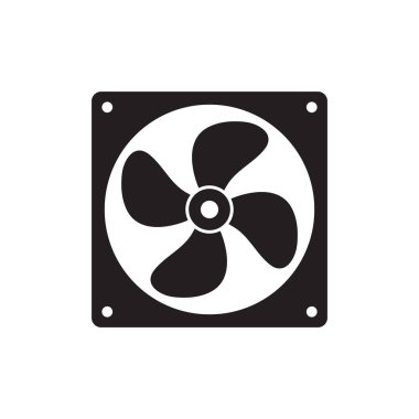 Soğutma fan simgesi vektörü izole edildi