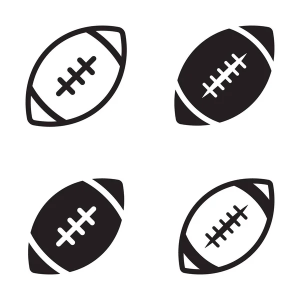 American Football Bal Vector Pictogram Geïsoleerd — Stockvector