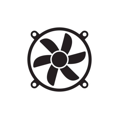 Soğutma fan simgeleri. Cool fanlar vektör sembolleri, elektrikli hava endüstrisi işaretleri, bıçakları ile elektrikli rüzgar iklim endüstriyel pervaneler