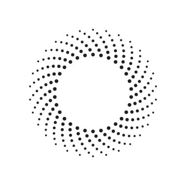 Yuvarlak afiş piksel. Farklı noktalı resim yüzük.